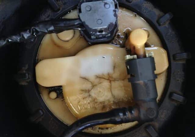 leaking fuel filter